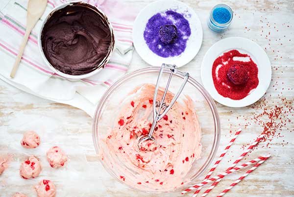 Gluten Free Chocolate Covered Cherry Cheesecake Balls