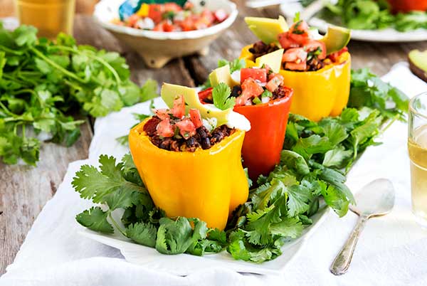 Gluten Free Vegan Tex-Mex Stuffed Peppers Recipe